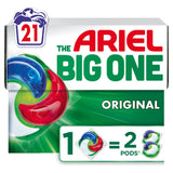 Ariel laundry detergent pods The Big One Colour 21 washes (British brand)