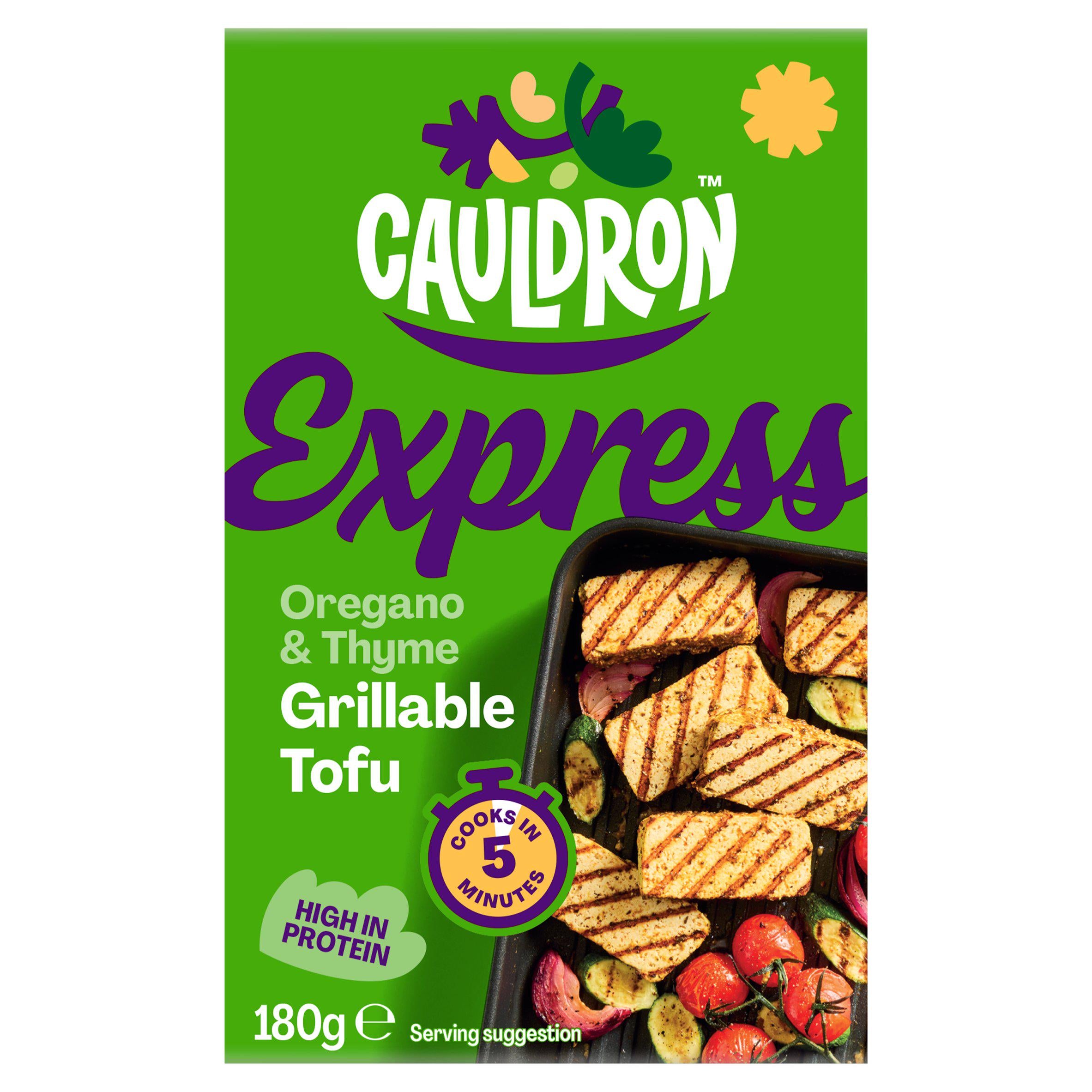Cauldron grillable tofu Oregano & Thyme 180g, imported from the UK