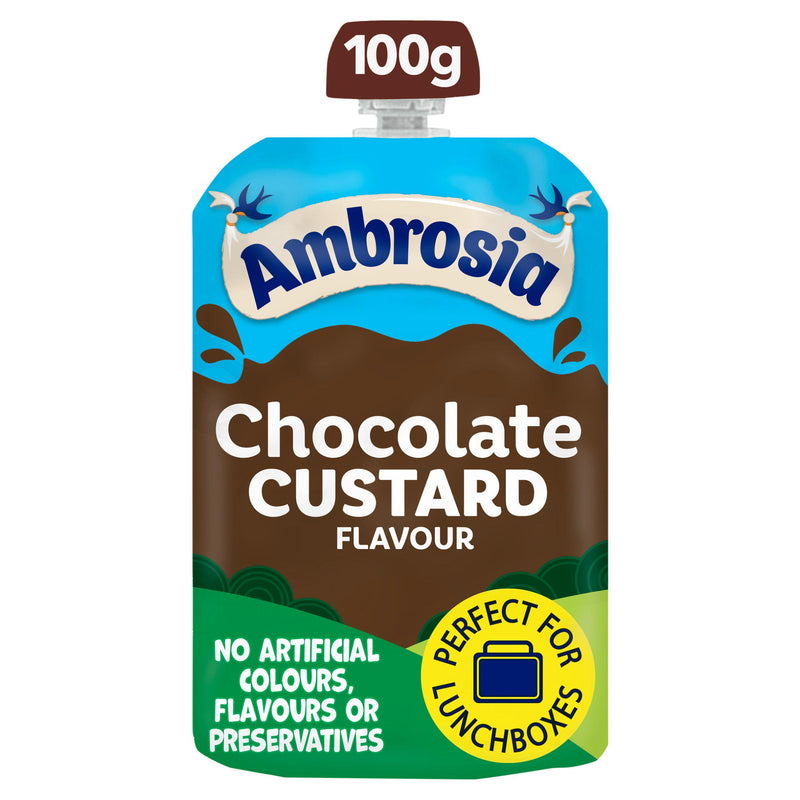 Ambrosia chocolate custard pouch 100g, imported from the UK