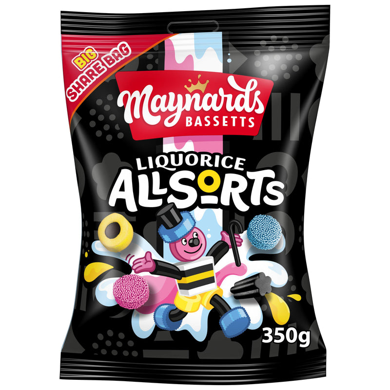 Maynards Bassetts Liquorice Allsorts sweets 350g (British brand)