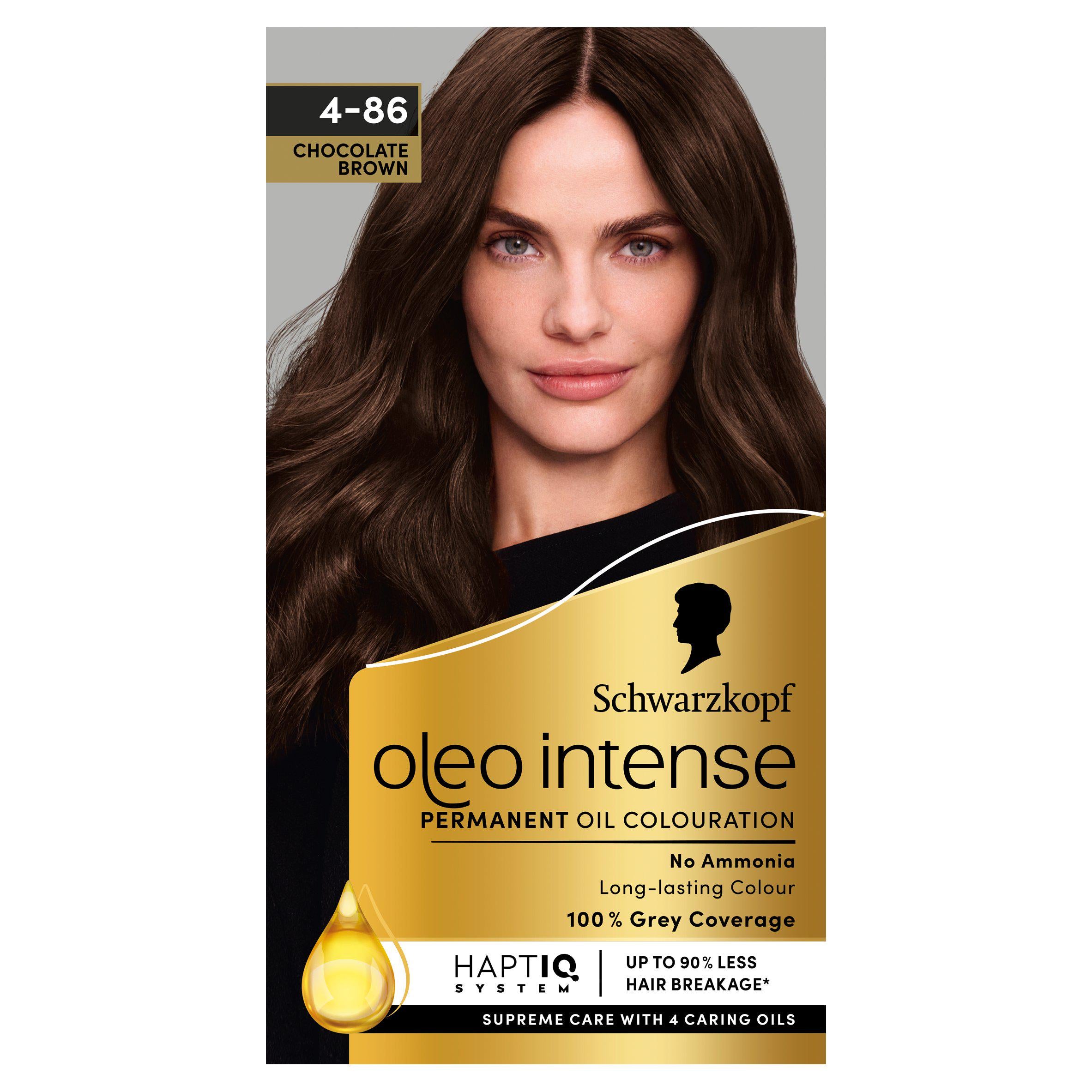 Schwarzkopf Oleo Intense Chocolate Brown 4-86 Permanent Colour GOODS Sainsburys   