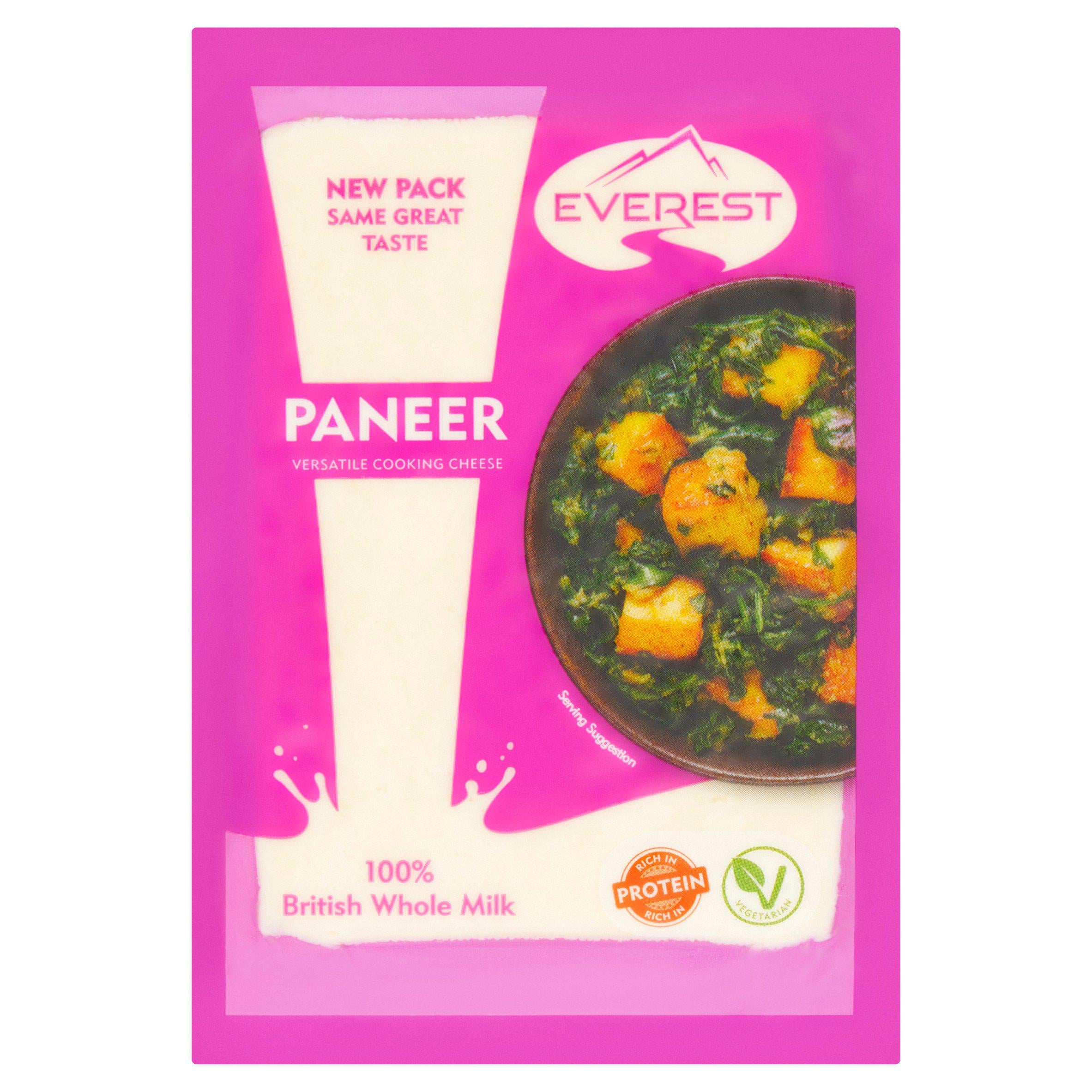 Everest Paneer Indian style cheese 226g - British product