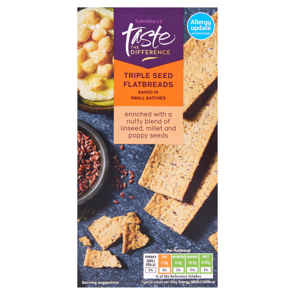 Sainsbury's Multi Seed Flatbread, Taste the Difference 130g