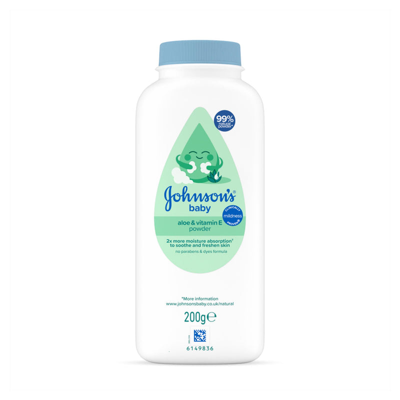 Johnson's baby cornstarch powder aloe vitamin E 200g - British product