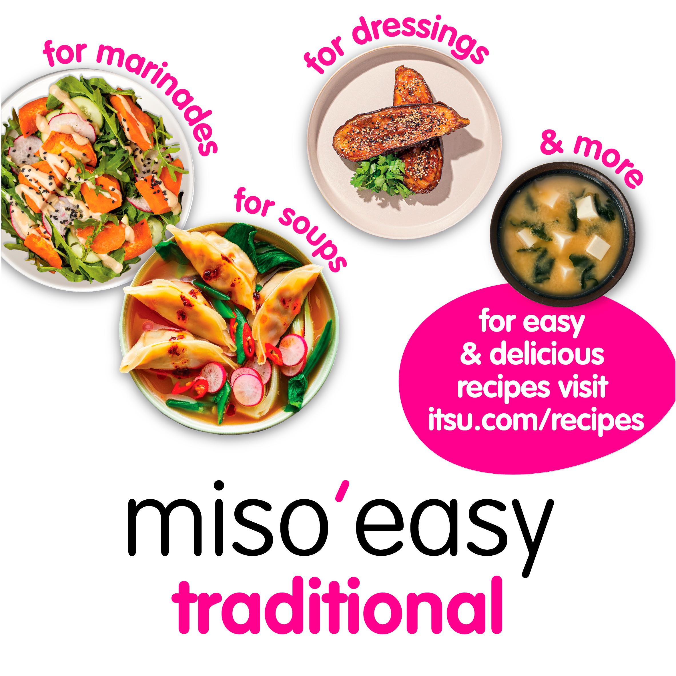 itsu traditional miso easy 5 x 21g, imported from the UK