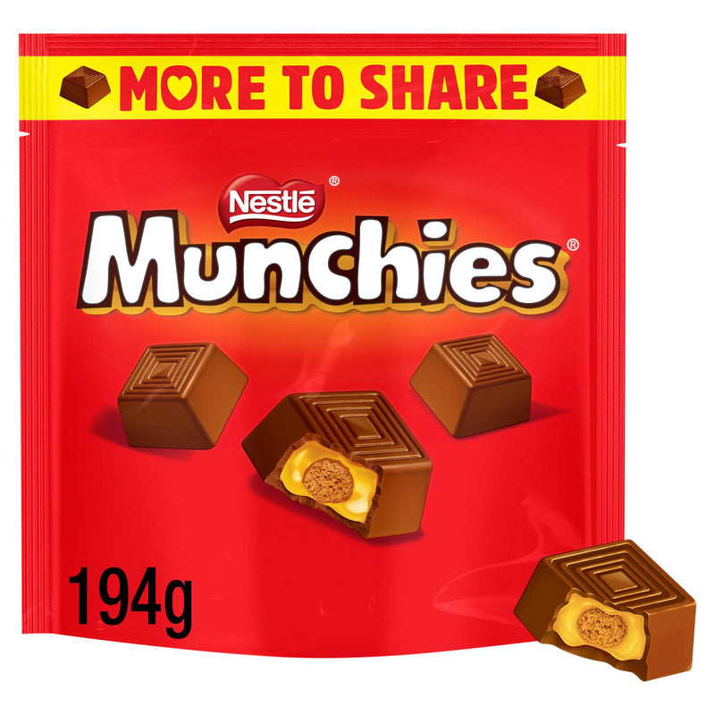 Munchies milk chocolate caramel sharing bag 194g, UK version