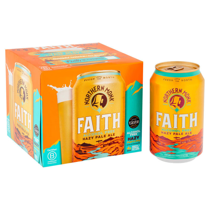 Northern Monk alcohol-free hazy pale ale 4 pack (British brand)