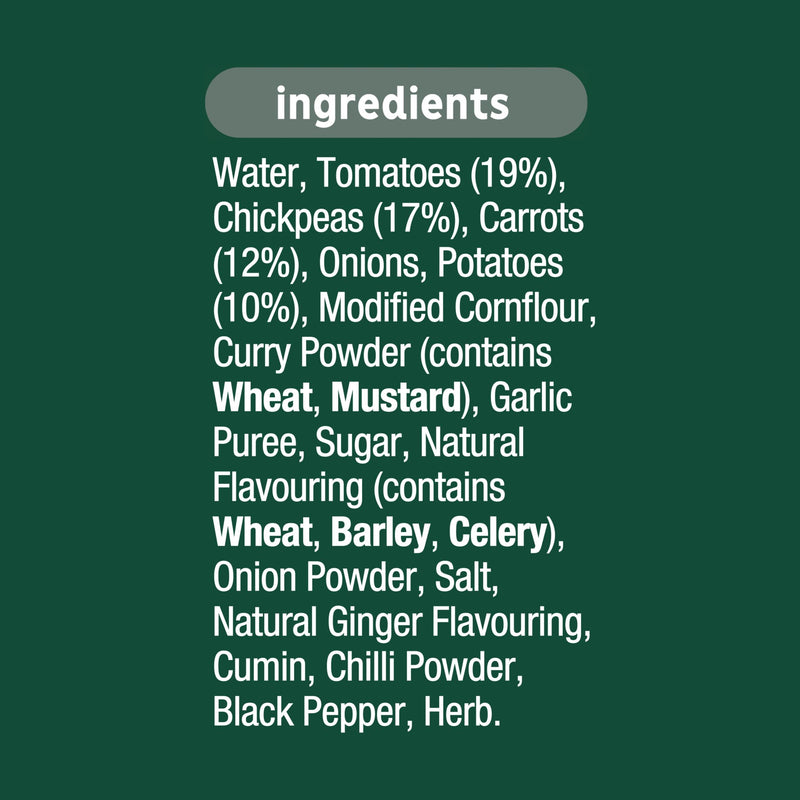 Heinz spiced chickpea soup with chunky vegetables 400g (British brand)