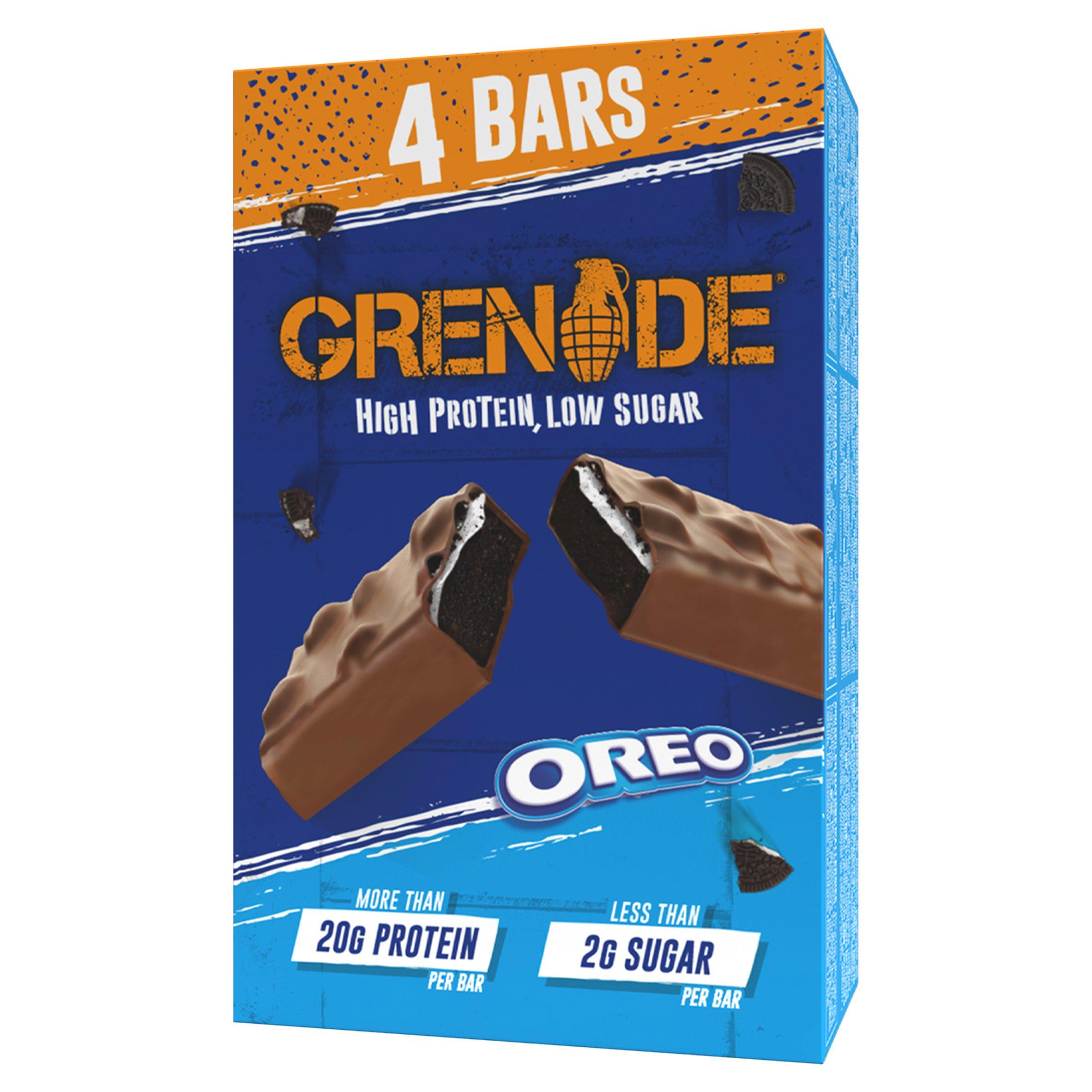 Grenade Oreo flavour protein bars 4 x 60g, UK version