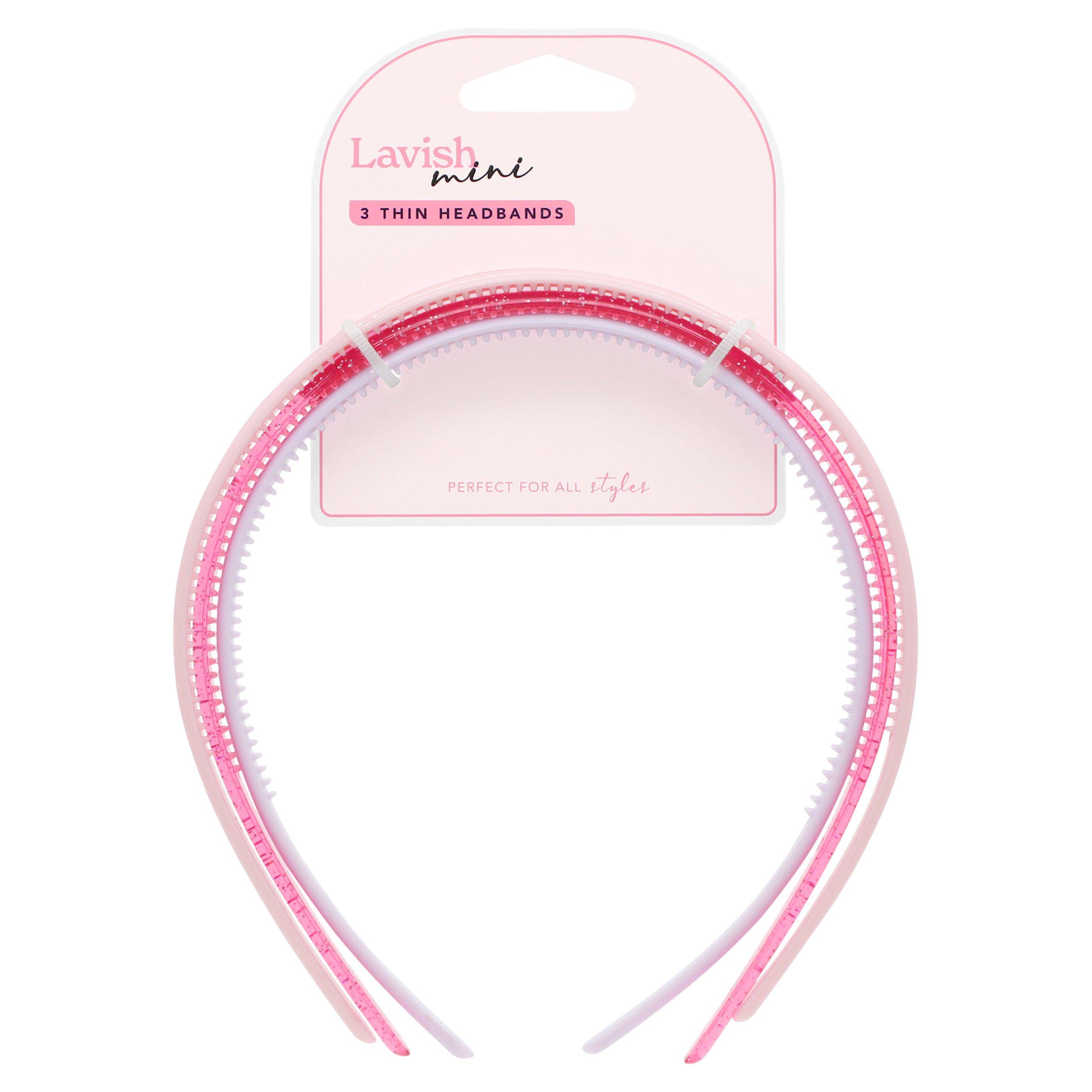 Lavish mini thin headbands set of 3 - British product
