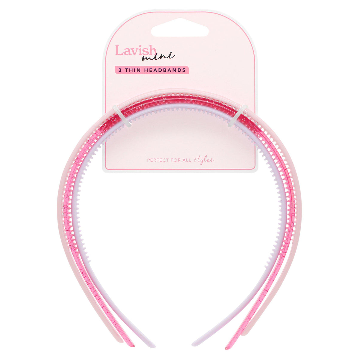Lavish mini thin headbands set of 3 - British product