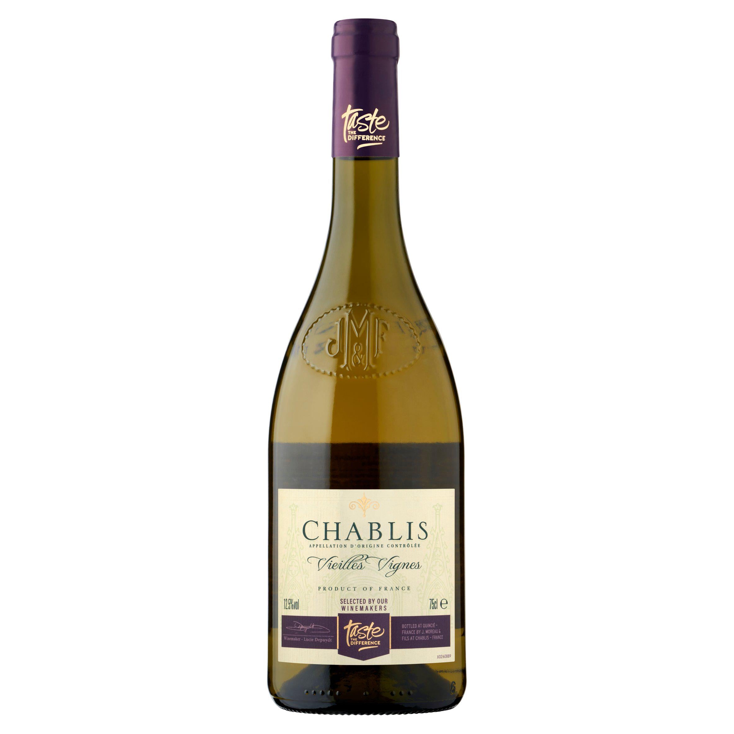 Sainsbury's Chablis Vieilles Vignes white wine 75cl, imported from the UK