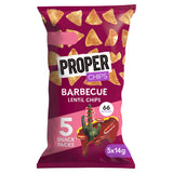 Proper lentil crisps barbecue multipack 5x14g, UK version