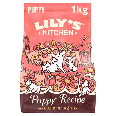 Sainsburys Lily's Kitchen Proper Food for Dogs Complete Nutrition Puppy Chicken & Scottish Salmon Dry Dog Food 1kg- Buy online at McGrocer