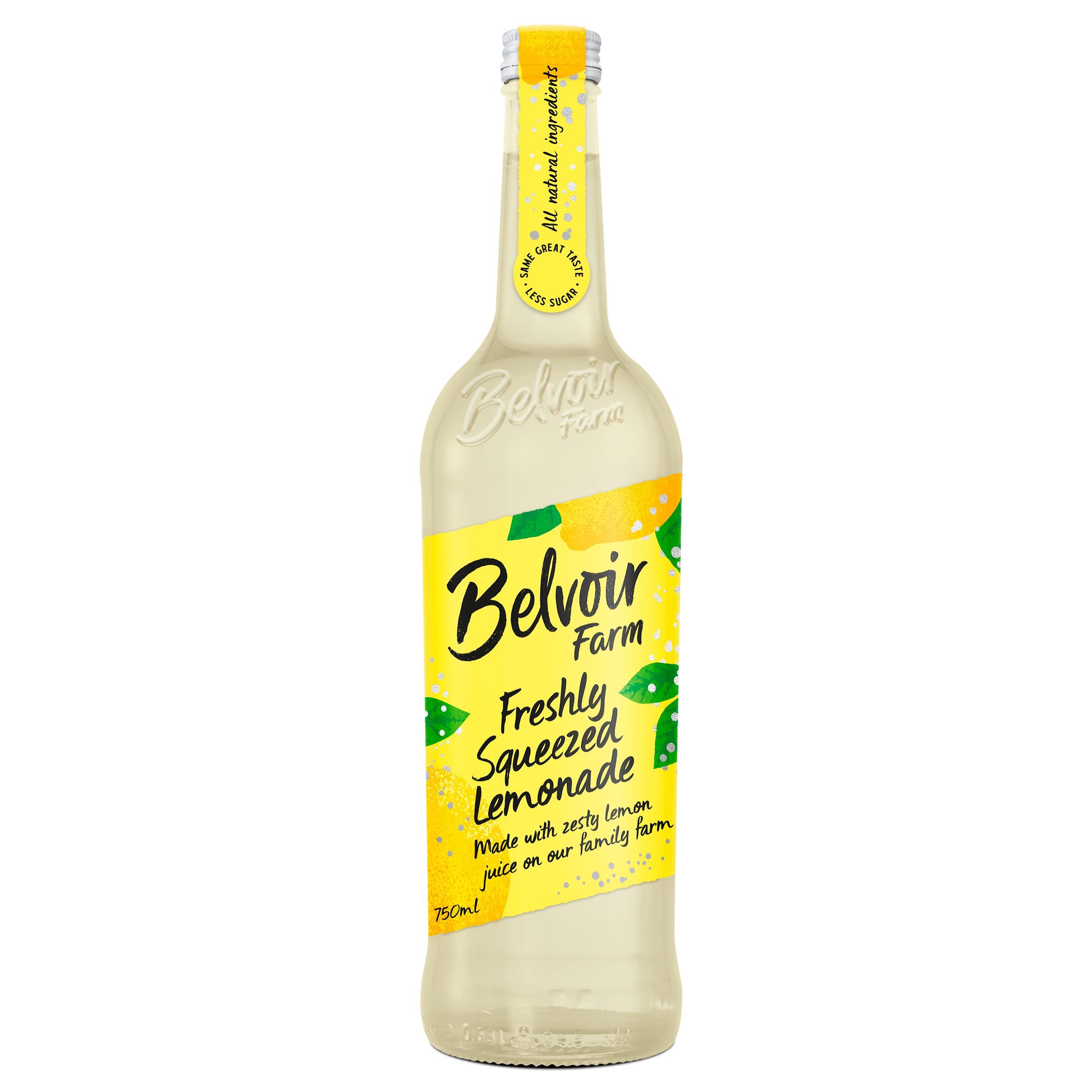 Belvoir Farm sparkling lemonade freshly squeezed 750ml, UK version