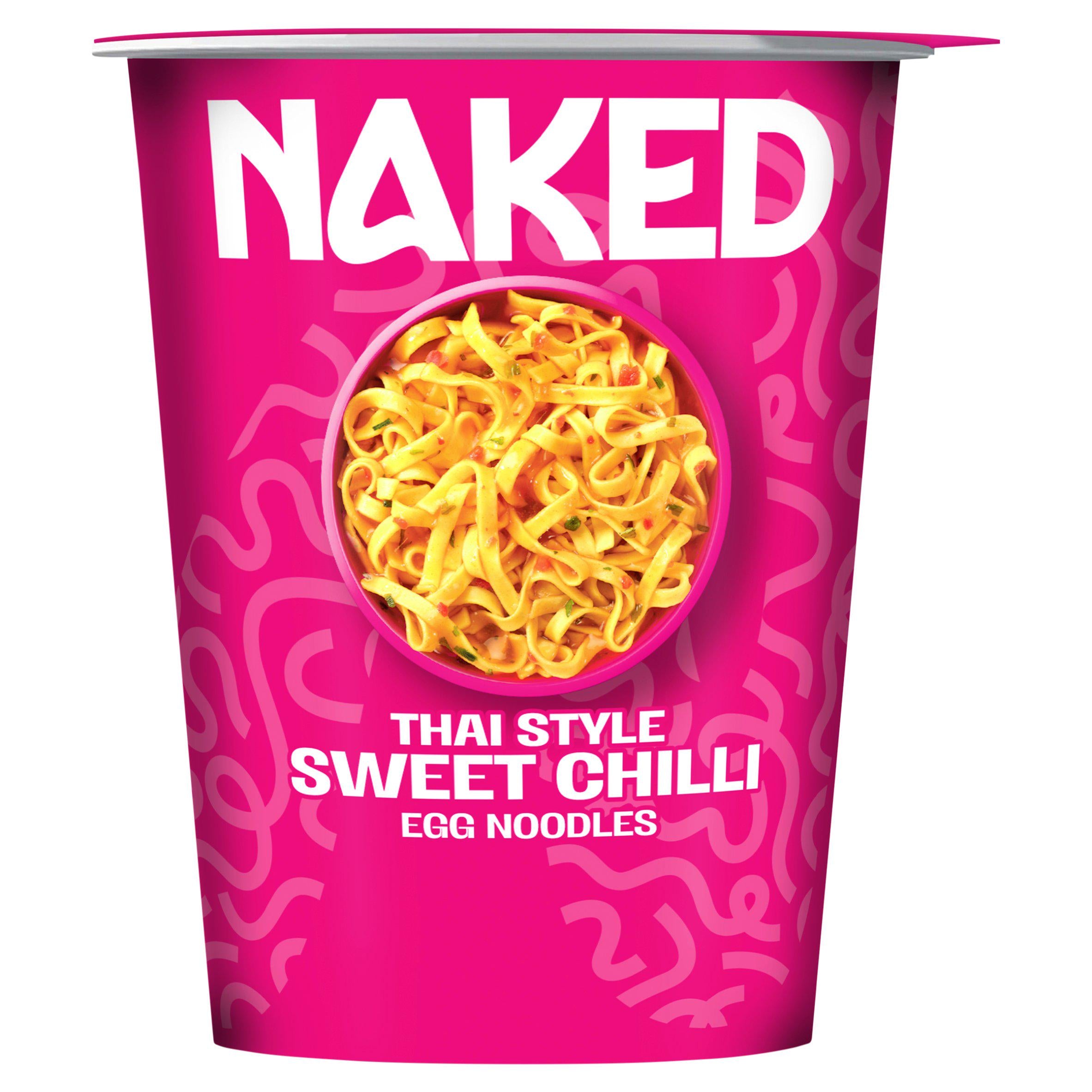Naked Noodle Thai Sweet Chilli Egg Noodles 78g, imported from the UK