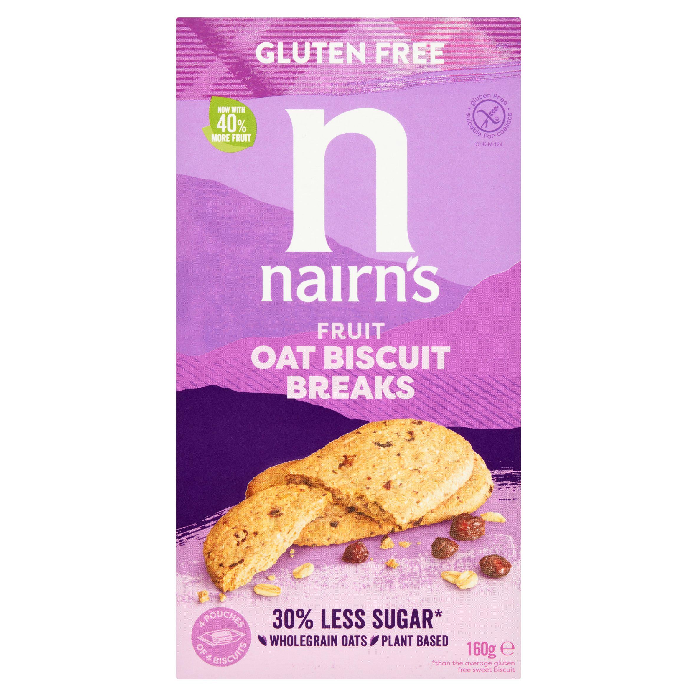 Nairn's oat and fruit biscuits 160g, imported from the UK