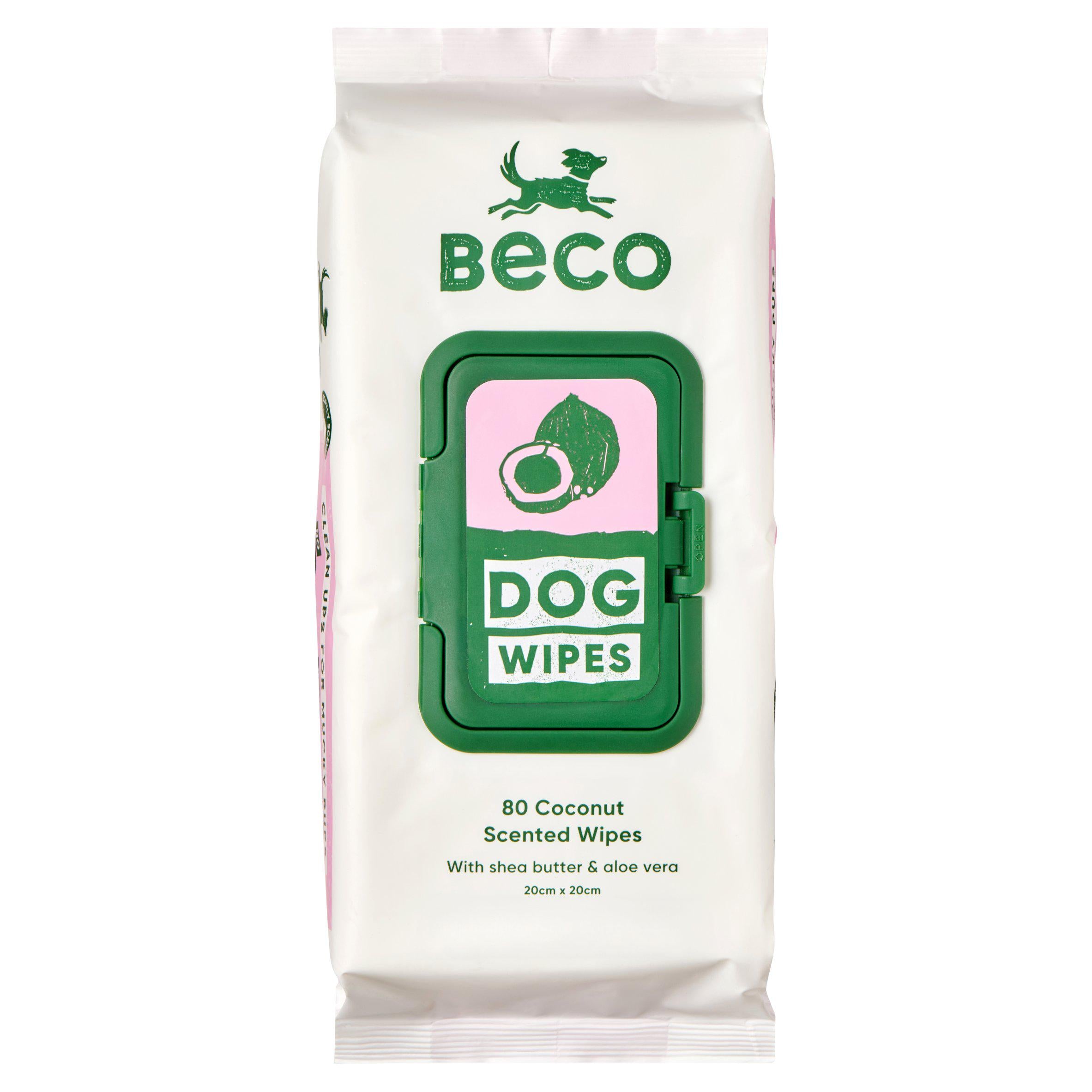 Beco bamboo coconut scented dog wipes - British product