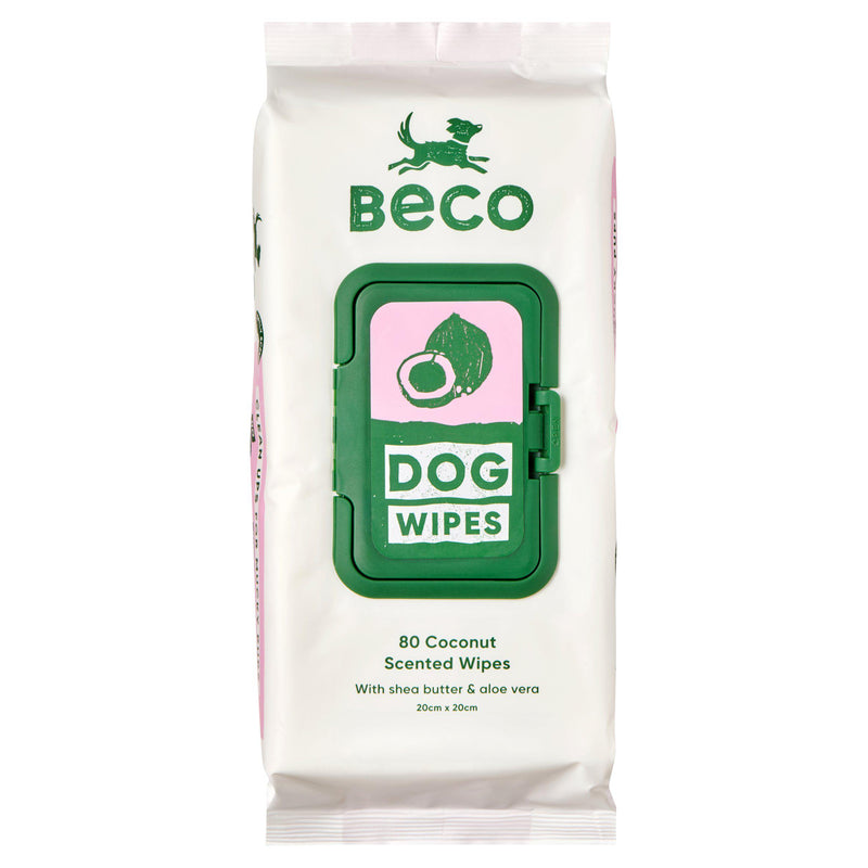 Beco bamboo coconut scented dog wipes - British product