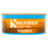 Kingfisher canned shredded crab meat 145g tin, UK version