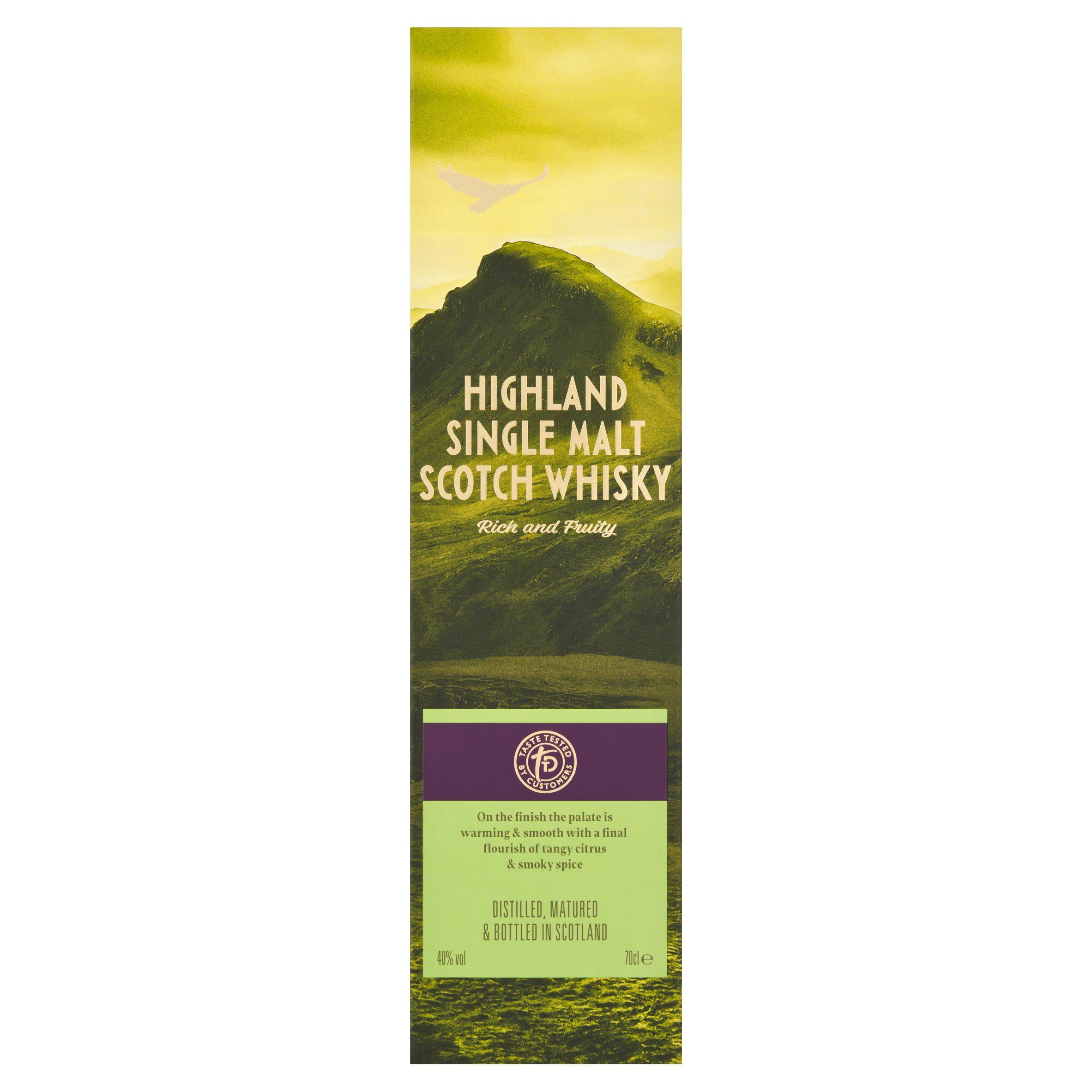 Sainsbury's Highland Malt Scotch Whisky 70cl, UK version
