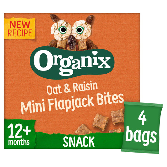 Organix Oat & Raisin Mini Flapjack Bites 12+ Months 4x20g GOODS Sainsburys   