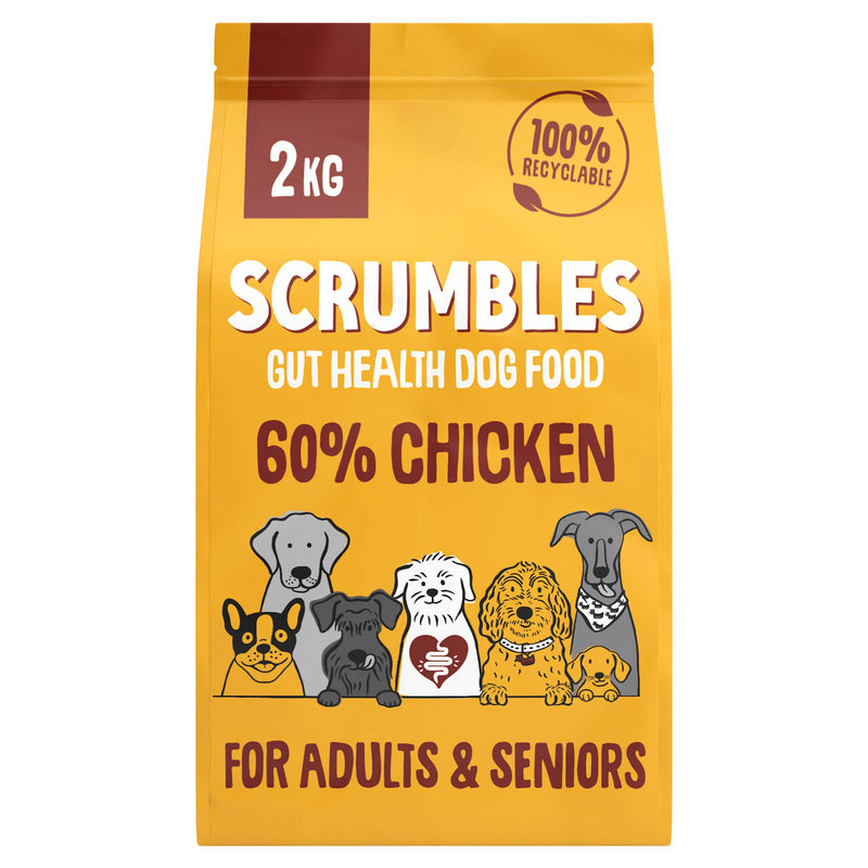 Scrumbles chicken dry dog food 2kg, imported from the UK