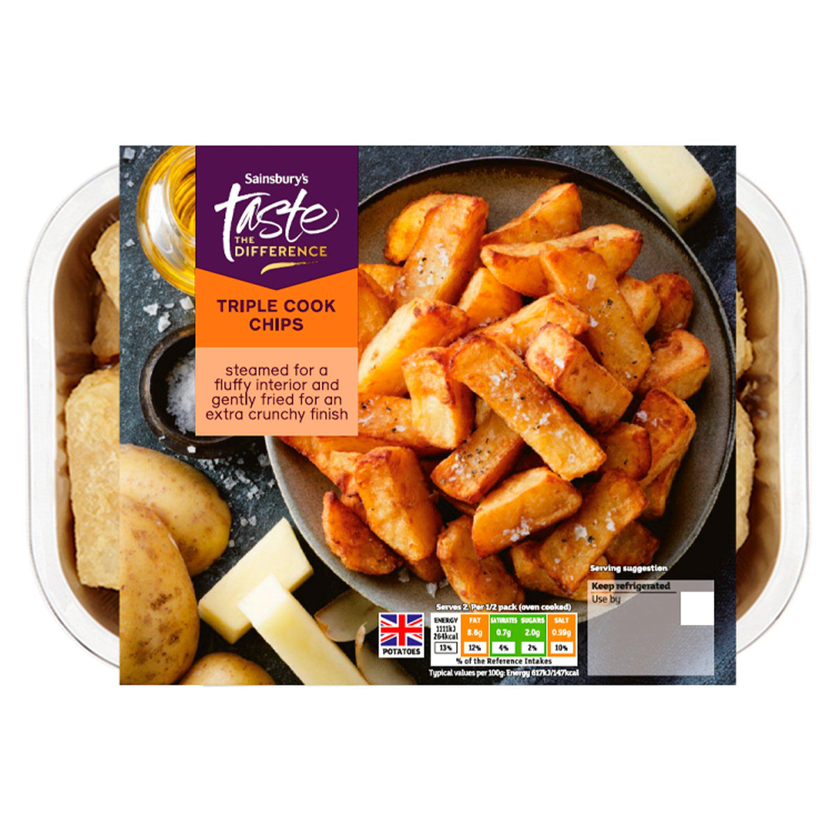 Sainsbury's Triple Cook chips 400g - British product