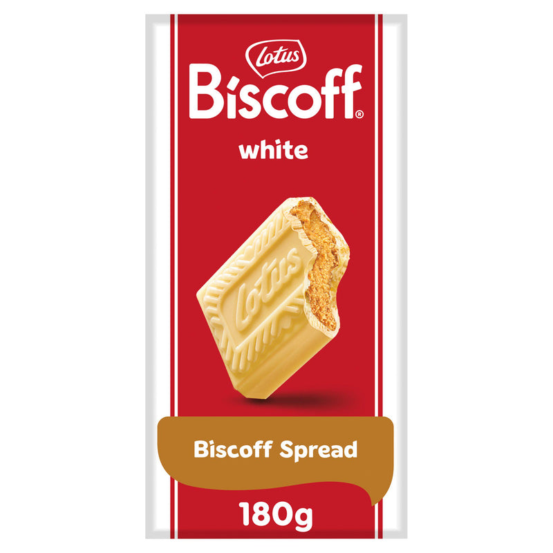Lotus Biscoff white chocolate bar 180g, UK version