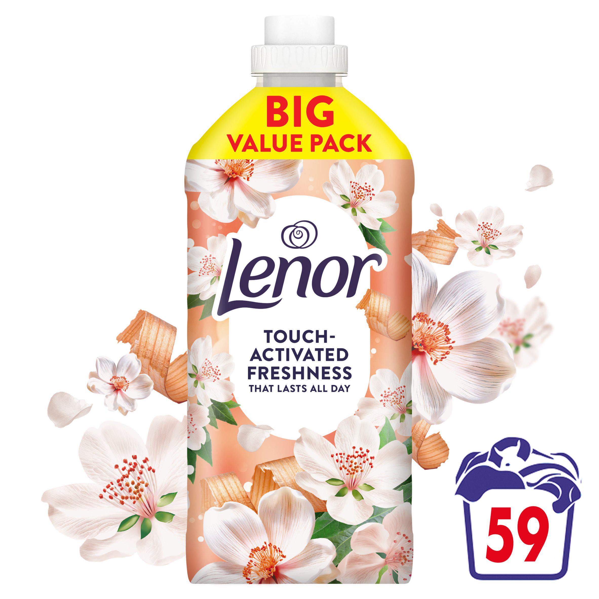 Lenor fabric conditioner 59 washes jasmine white cedar, UK version