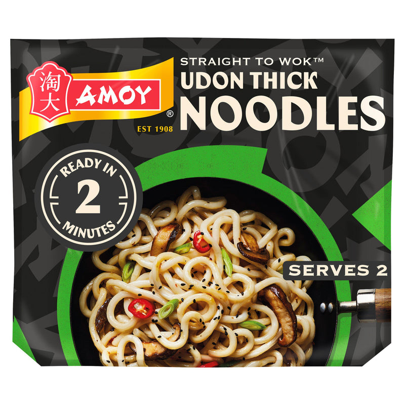 Amoy Straight to Wok Udon Thick Noodles 2x150g - British product