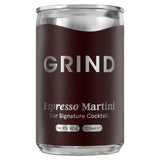 Grind espresso martini cocktail 125ml can, imported from the UK