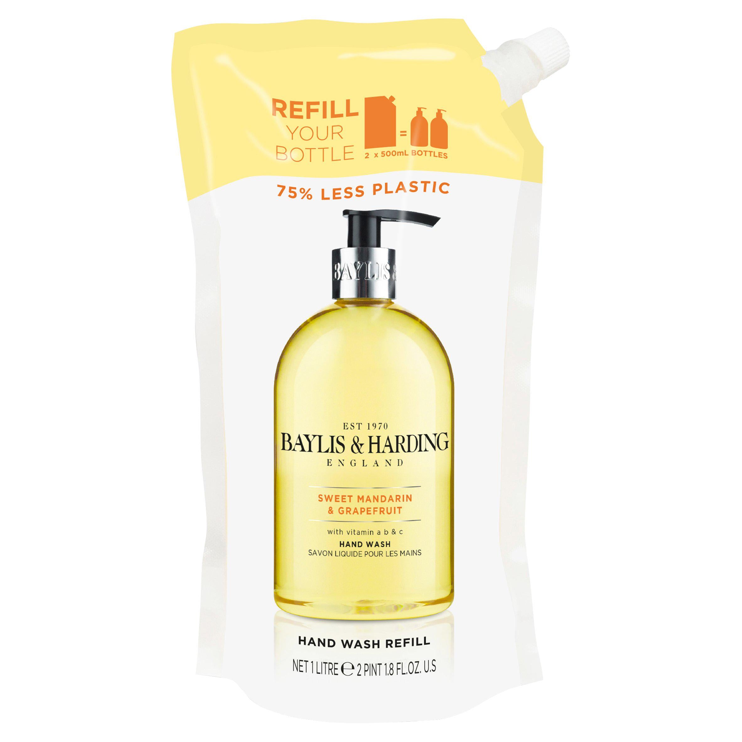 Baylis & Harding Sweet Mandarin & Grapefruit Hand Wash Refill 1L GOODS Sainsburys   