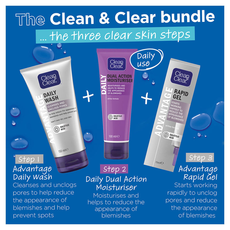 Clean & Clear Dual Action Moisturiser 100ml, imported from the UK