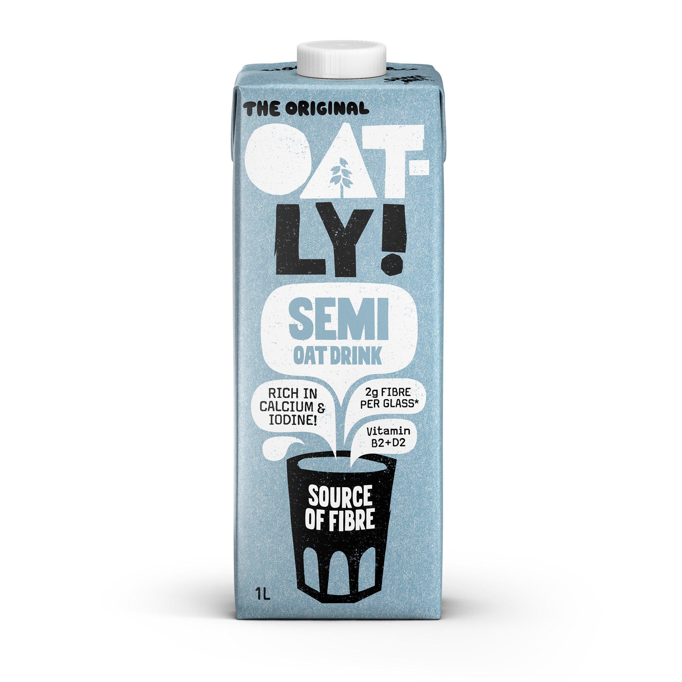 Oatly semi oat drink long life 1L, UK version