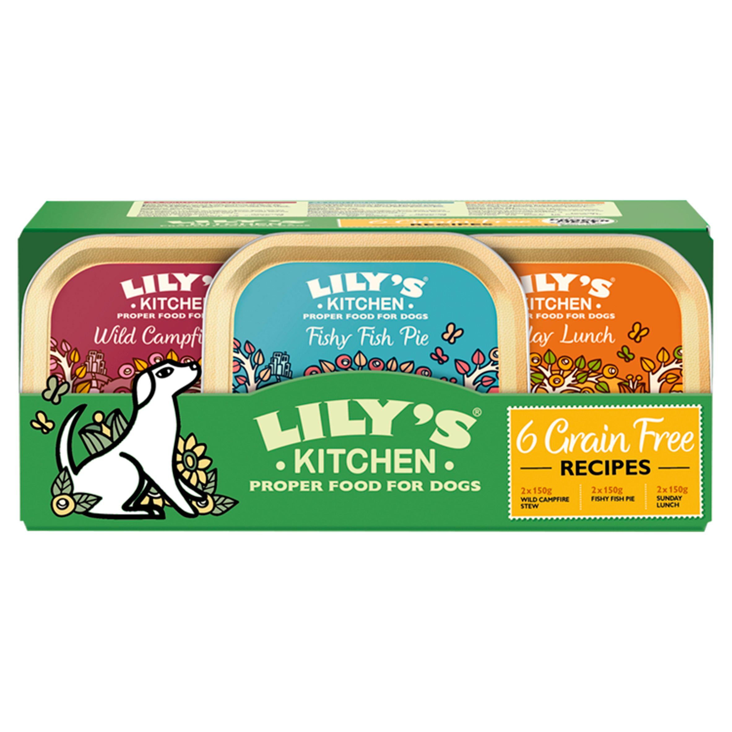 Lily's Kitchen grain free wet dog food multipack 6x150g, imported from the UK