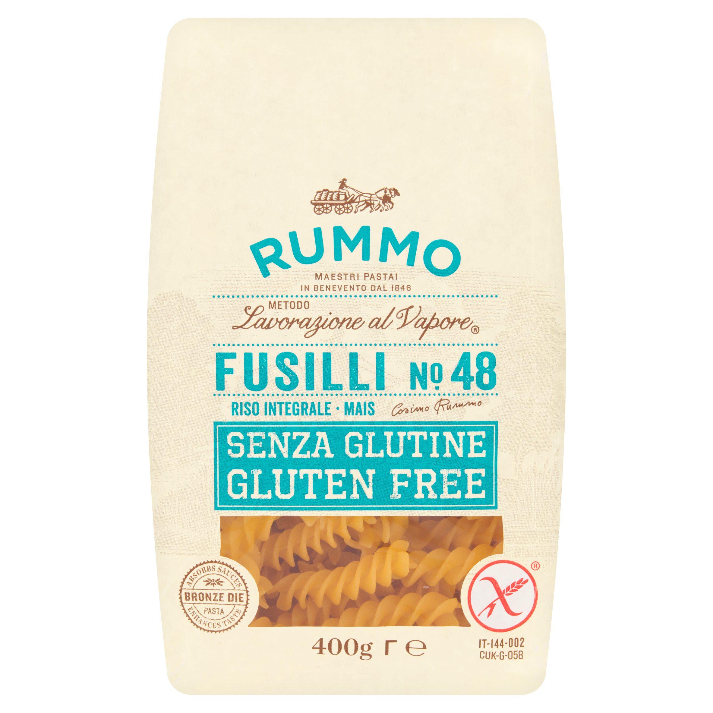 Rummo gluten free fusilli pasta 400g (British brand)