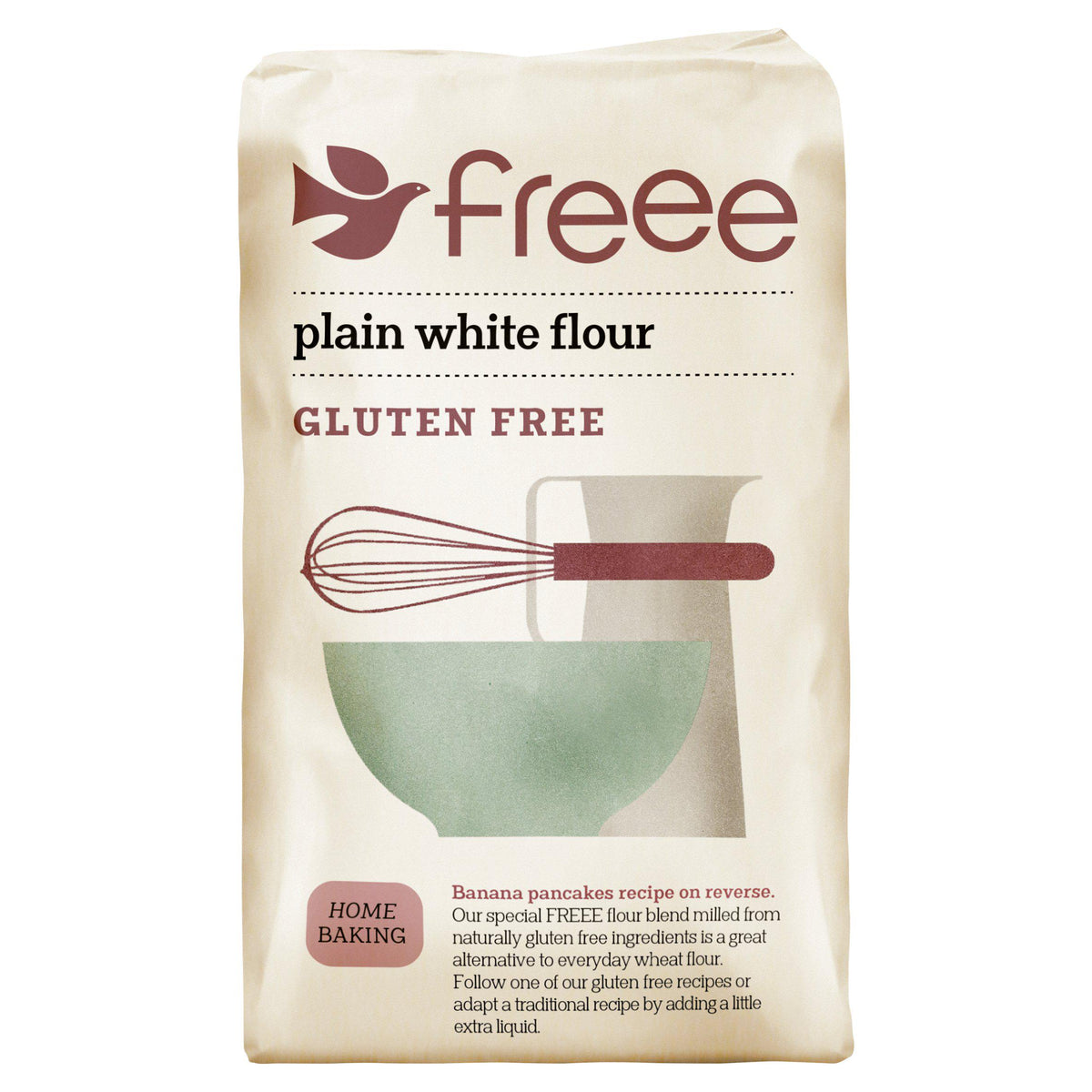 Freee gluten free plain white flour 1kg bag - British product