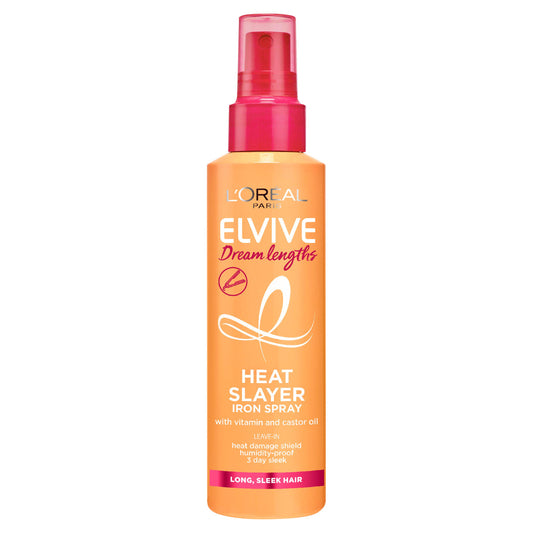 L'Oreal Elvive Dream Lengths Heat Slayer Spray for Long & Sleek Hair 150ml GOODS Sainsburys   
