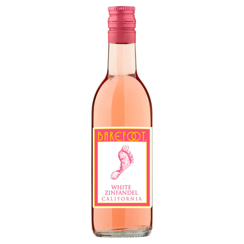 Barefoot White Zinfandel rose wine 18.7cl (British brand)