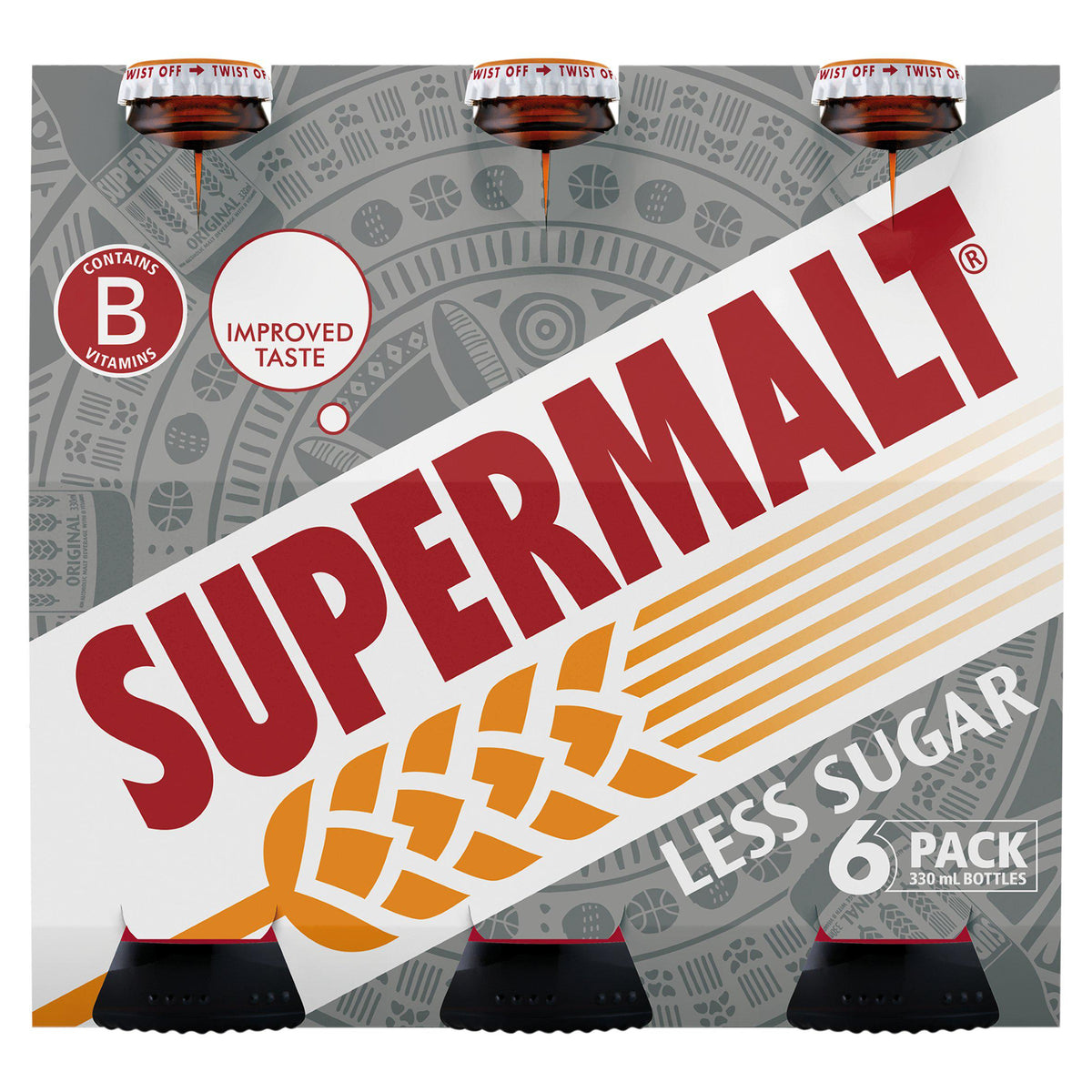 Supermalt Malt Beverage Less Sugar 6x330ml (British brand)