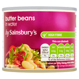 Sainsbury's butter beans in water 215g, UK version