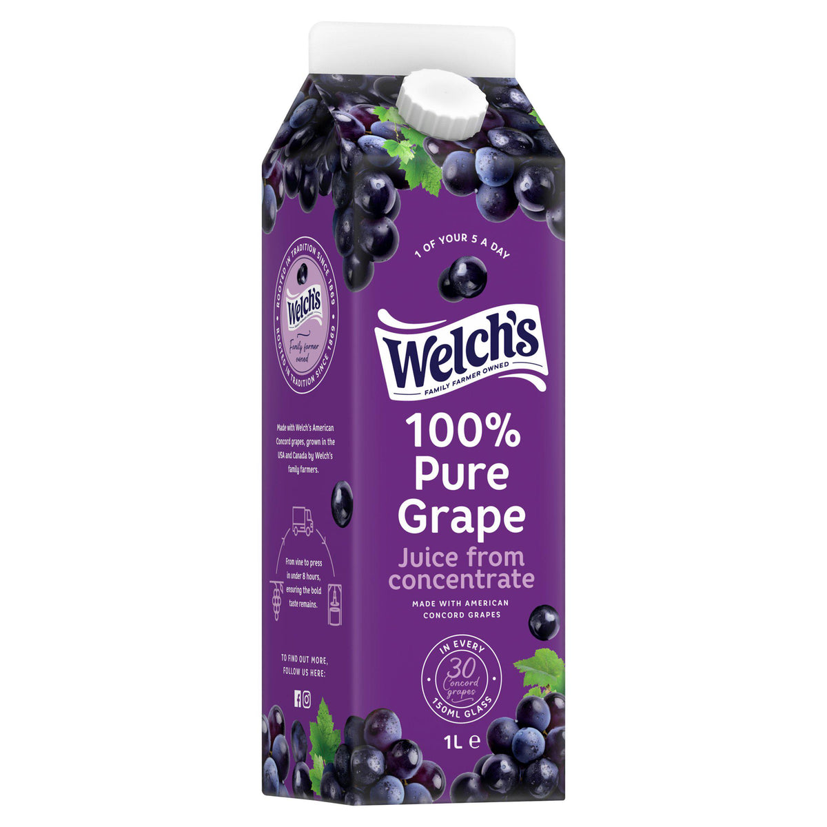 Welch's purple grape juice 1L, UK version