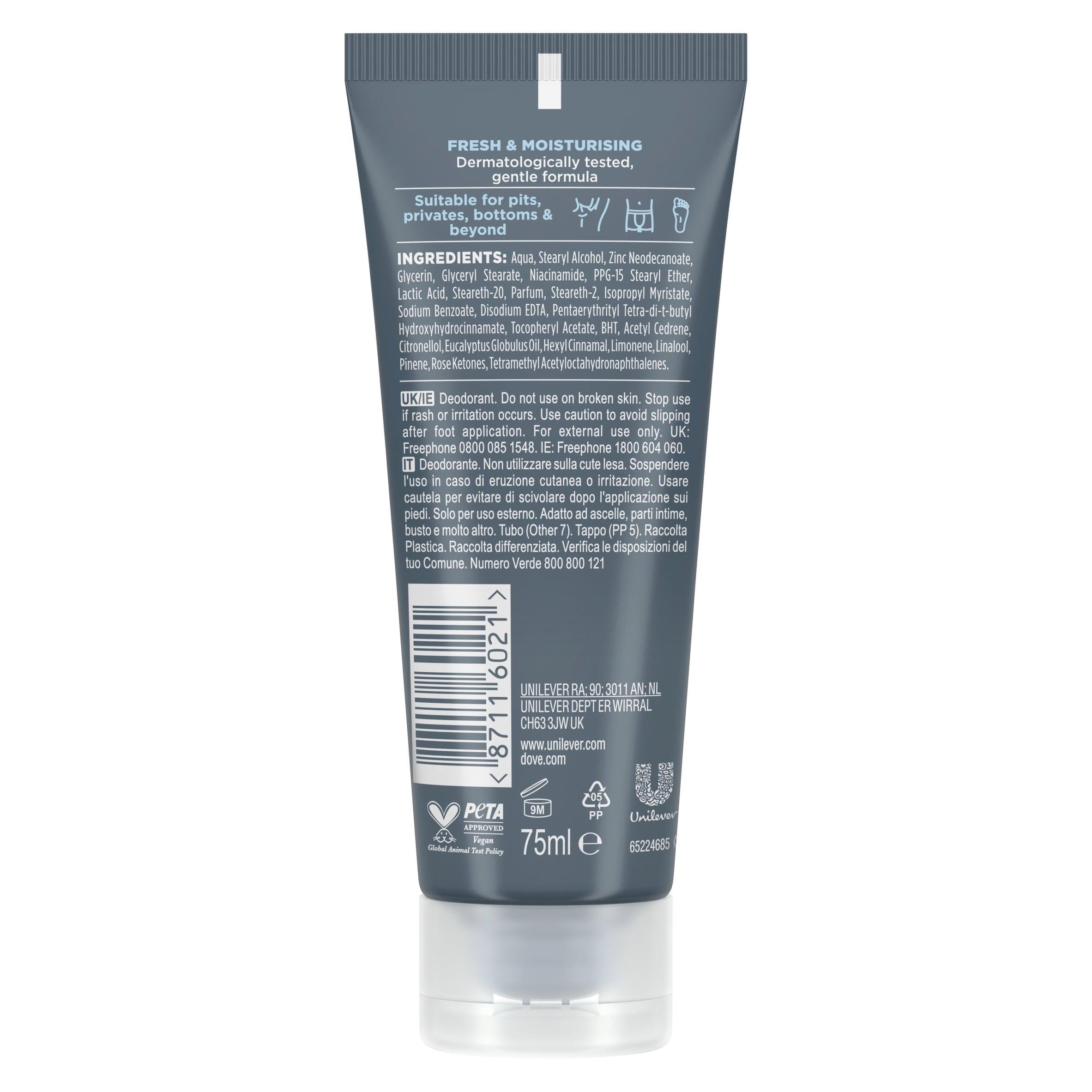 Dove Men+Care marine blue cypress deodorant cream 75ml - British product