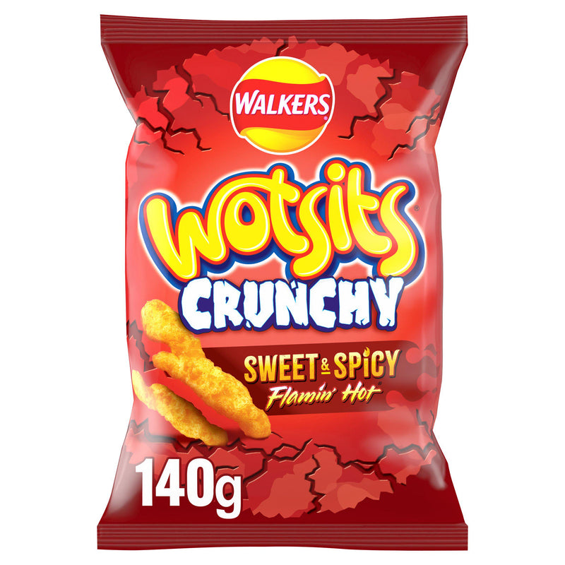 Walkers corn puffs Sweet & Spicy Flamin' Hot 140g - British product