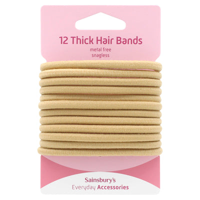 Sainsburys Sainsbury's Thick Blonde Hair Bands x12- Buy online at McGrocer