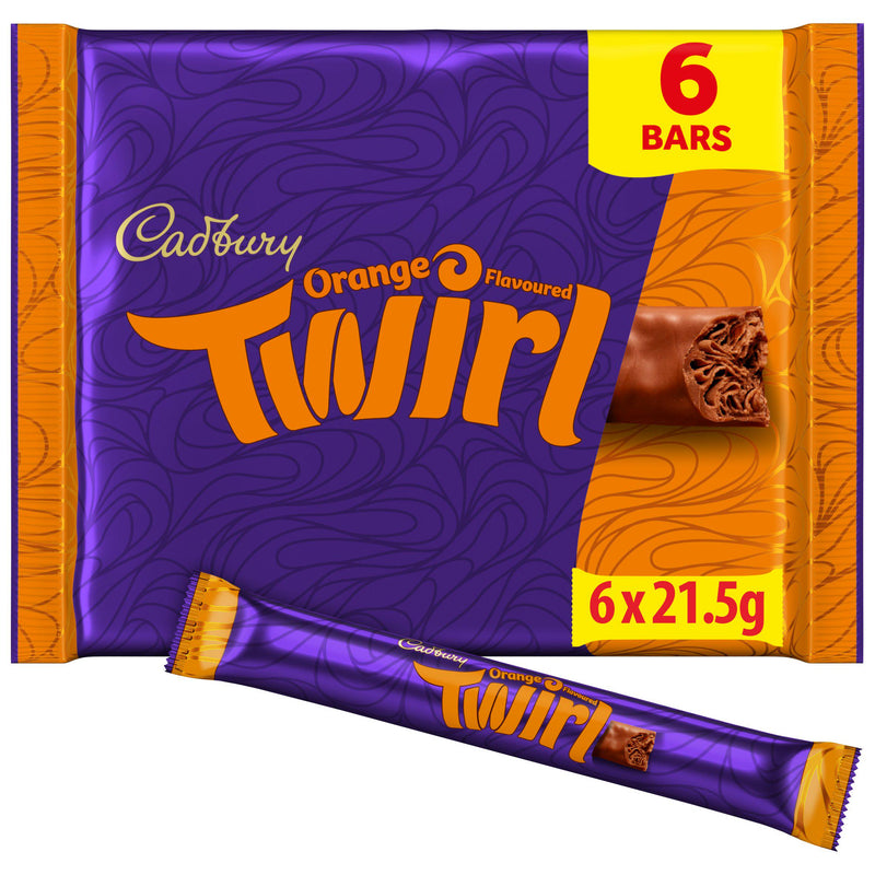 Cadbury Twirl Chocolate Orange Bar Multipack 3 x 43g