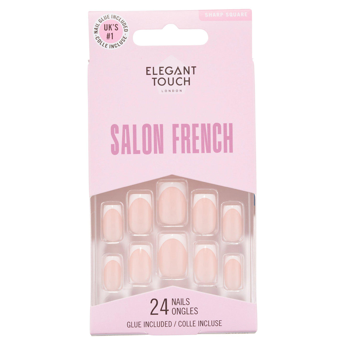Elegant Touch French false nails No 164 x24, imported from the UK
