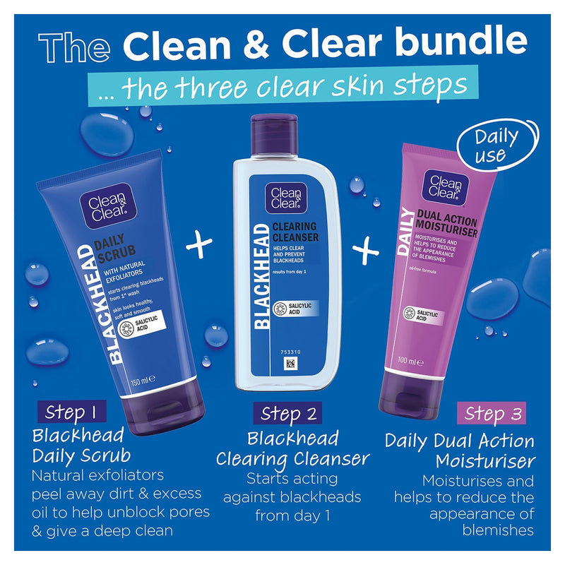 Clean & Clear blackhead clearing face scrub 150ml, UK version