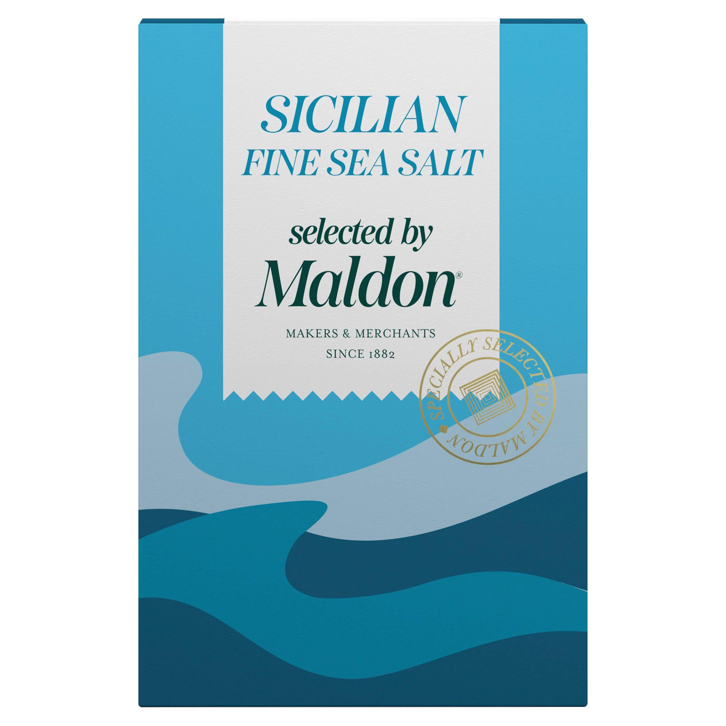 Maldon selected Sicilian fine sea salt, imported from the UK